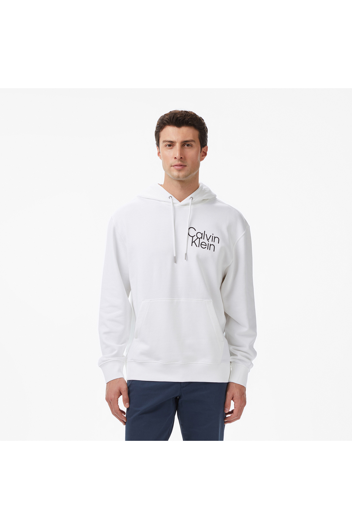 کلوین کلاین سویشرت سفید مردانه تری گرافیک