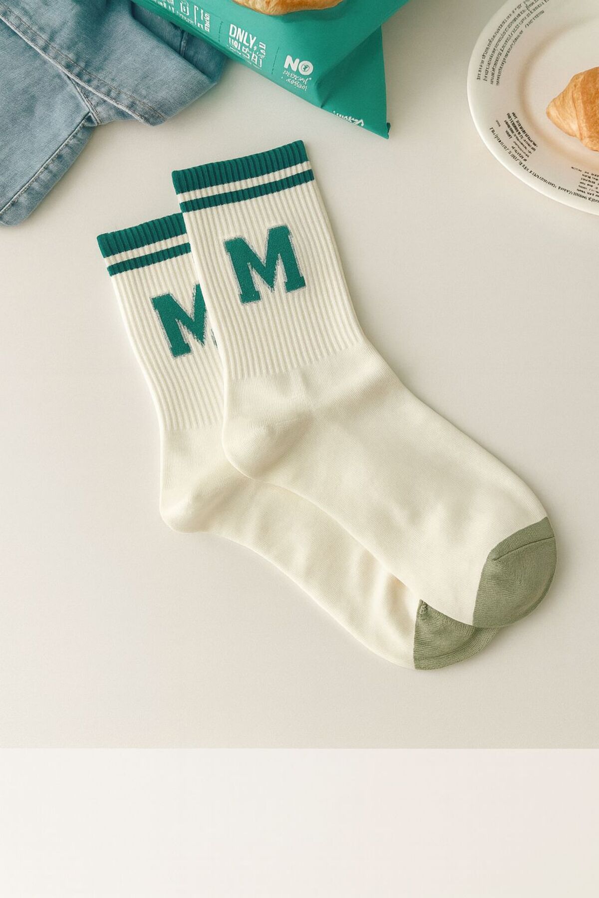 Sky Socks 5'li Ekonomik Paket Kolej Tarzı Desenli Unisex Tenis Çorap Seti görsel 5