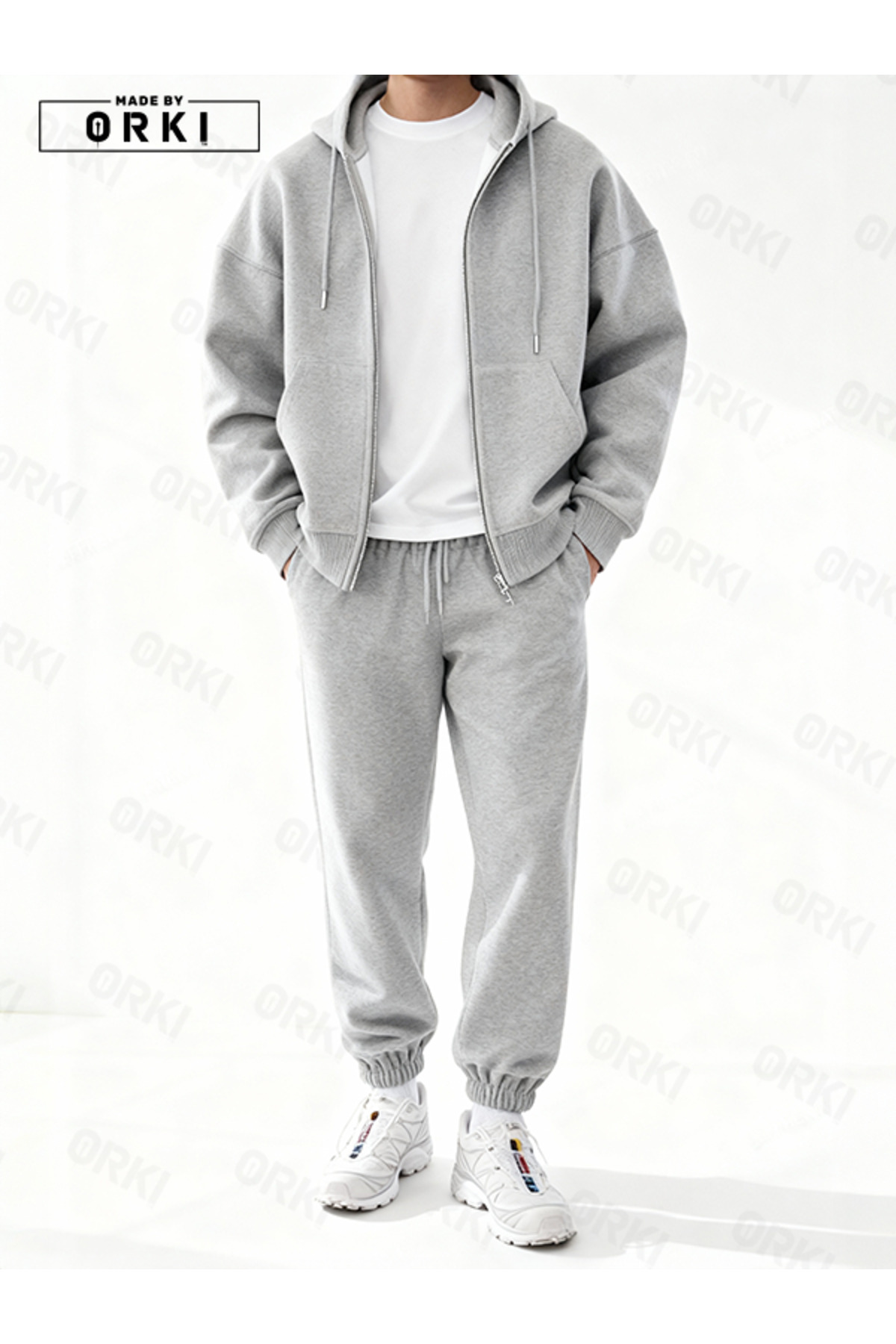 EFFRENATU  Unisex Oversize Kapüşonlu Fermuarlı Eşofman Takımı – Minimal Premium