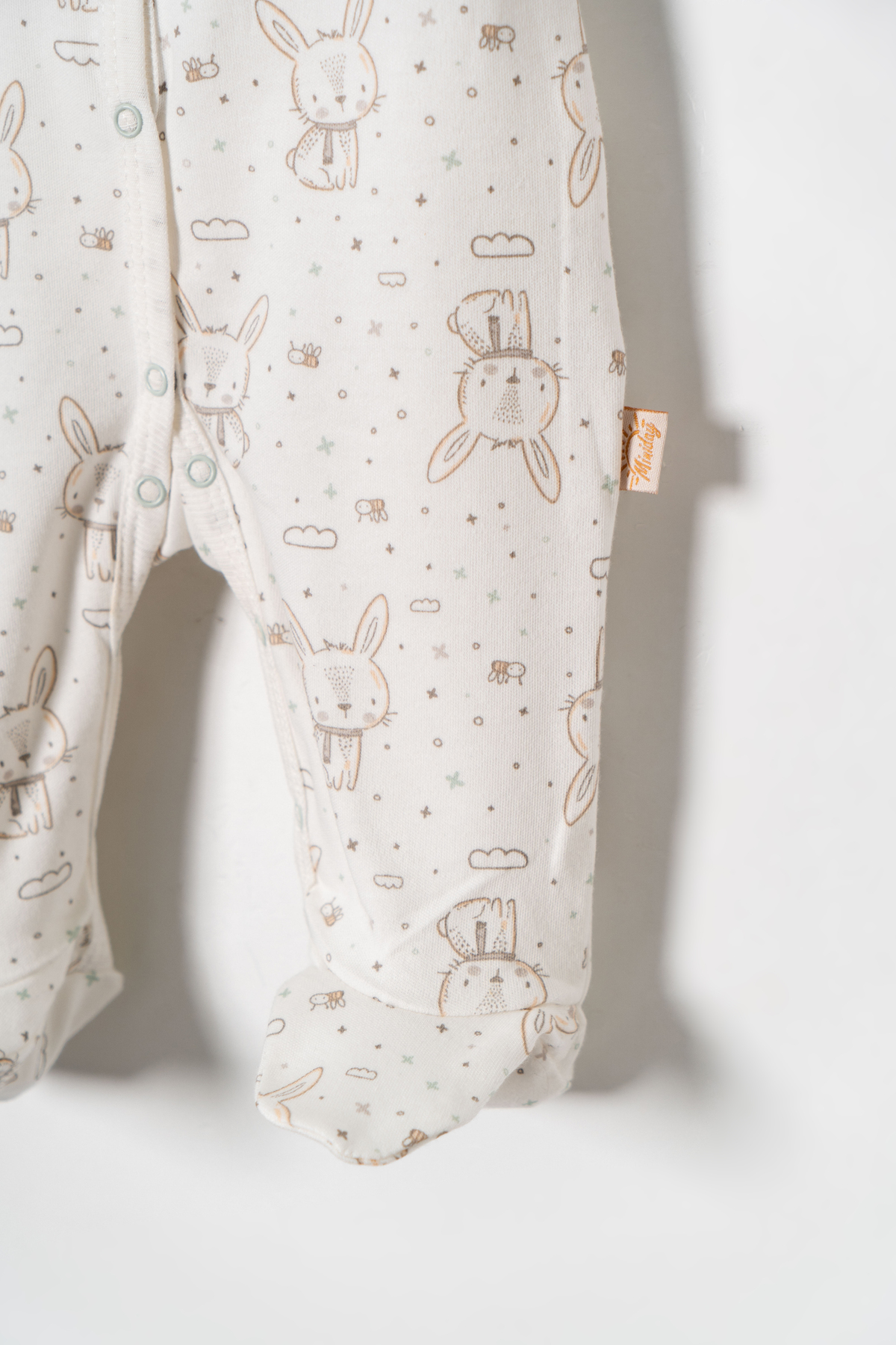 Miniday Baby Kız Bebek Baskılı Tulum Tavşan Yeni doğan %Pamuklu Hastane çıkışı Uyku Tulumu Çıtçıtlı Basıc 11 fotoğrafı 5 (önizleme)