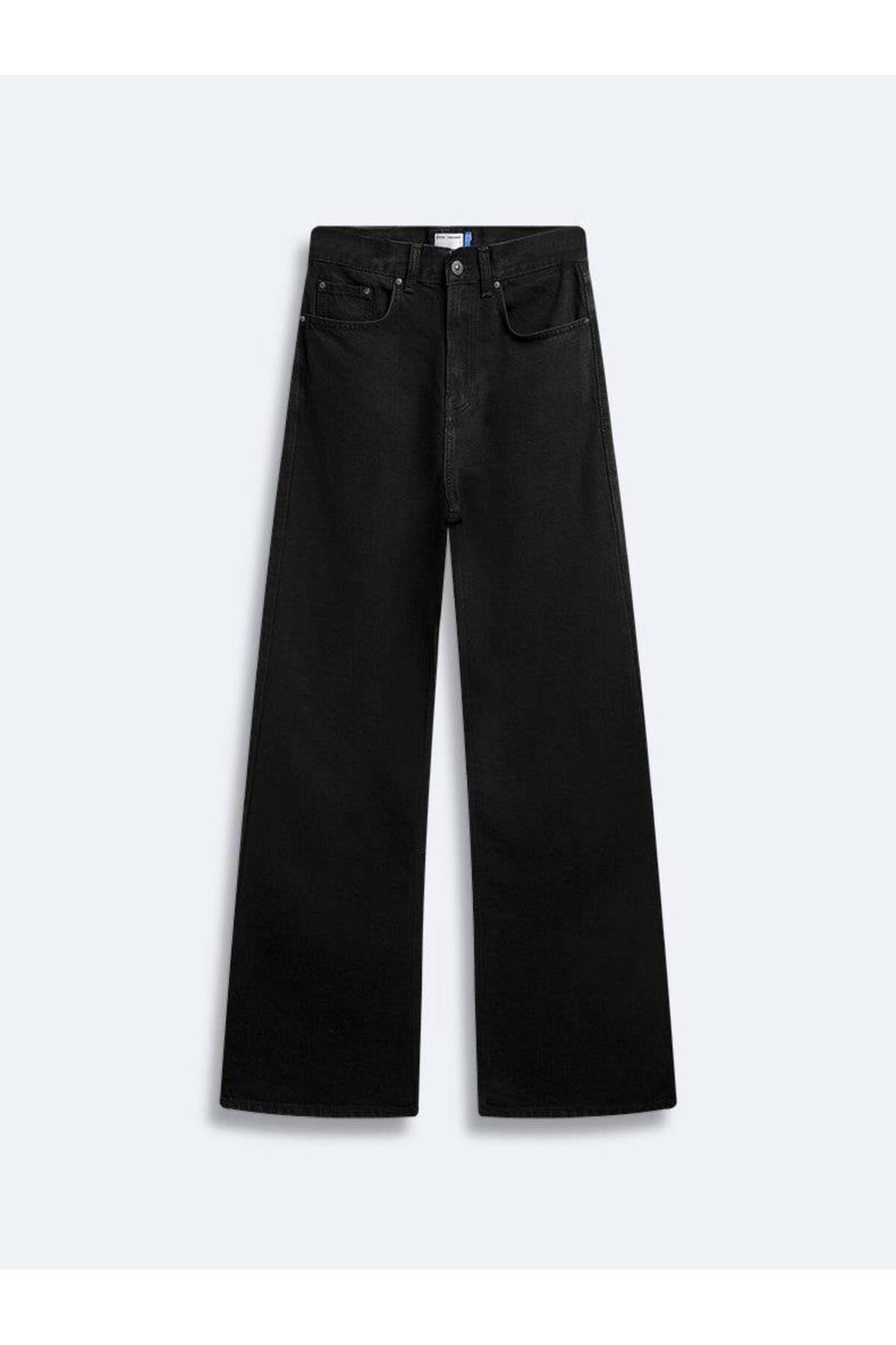 Ltb  Vıonne H Black Wash Wide Leg Kadın Jean Pantolon