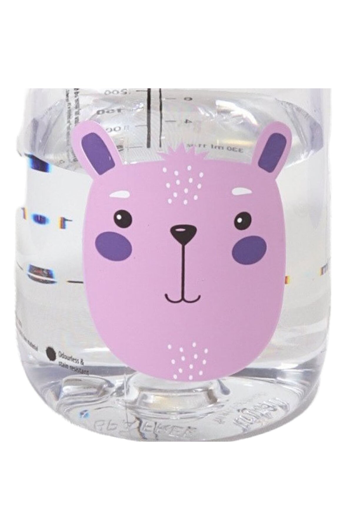 bebegen Bebekevi Unisex Yeşil Mor kulplu Ayılı Desenli Suluk 6+ Ay fotoğrafı 2 (önizleme)