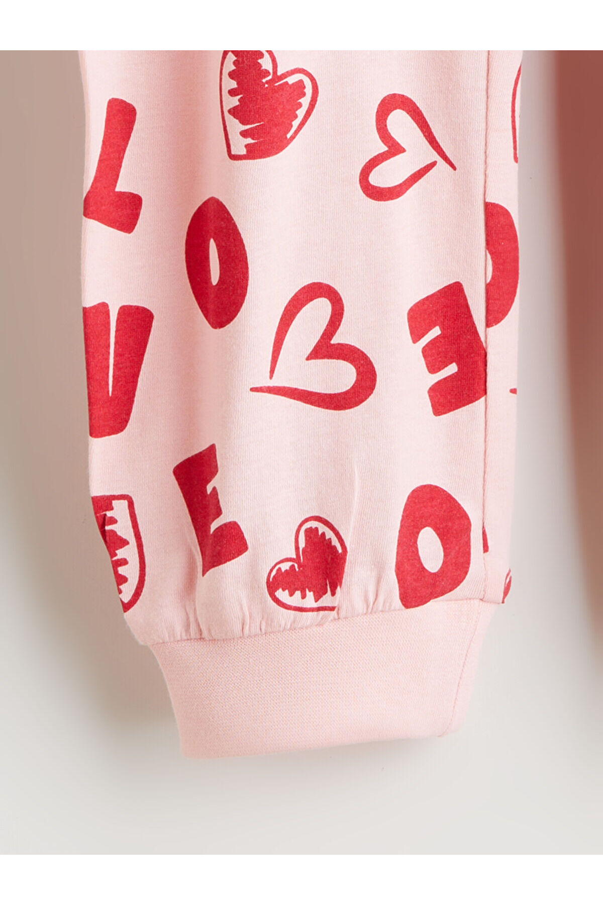 LC Waikiki Ekru Bisiklet Yaka Kız Çocuk Pijama Takımı fotoğrafı 6 (önizleme)