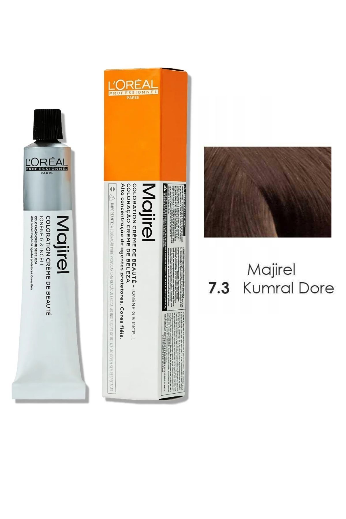 Majirel Saç Boyası 7.3 Kumral Dore 60ml - Yeni Ambalaj — قهوه‌ای 3474637281885 — تصویر 2 از 7
