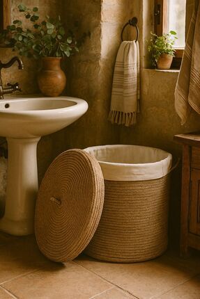 DG Hasır Kapaklı Çamaşır sepeti ,Kirli Sepeti ,Oyuncak Sepeti ,Kapaklı Sepet,...