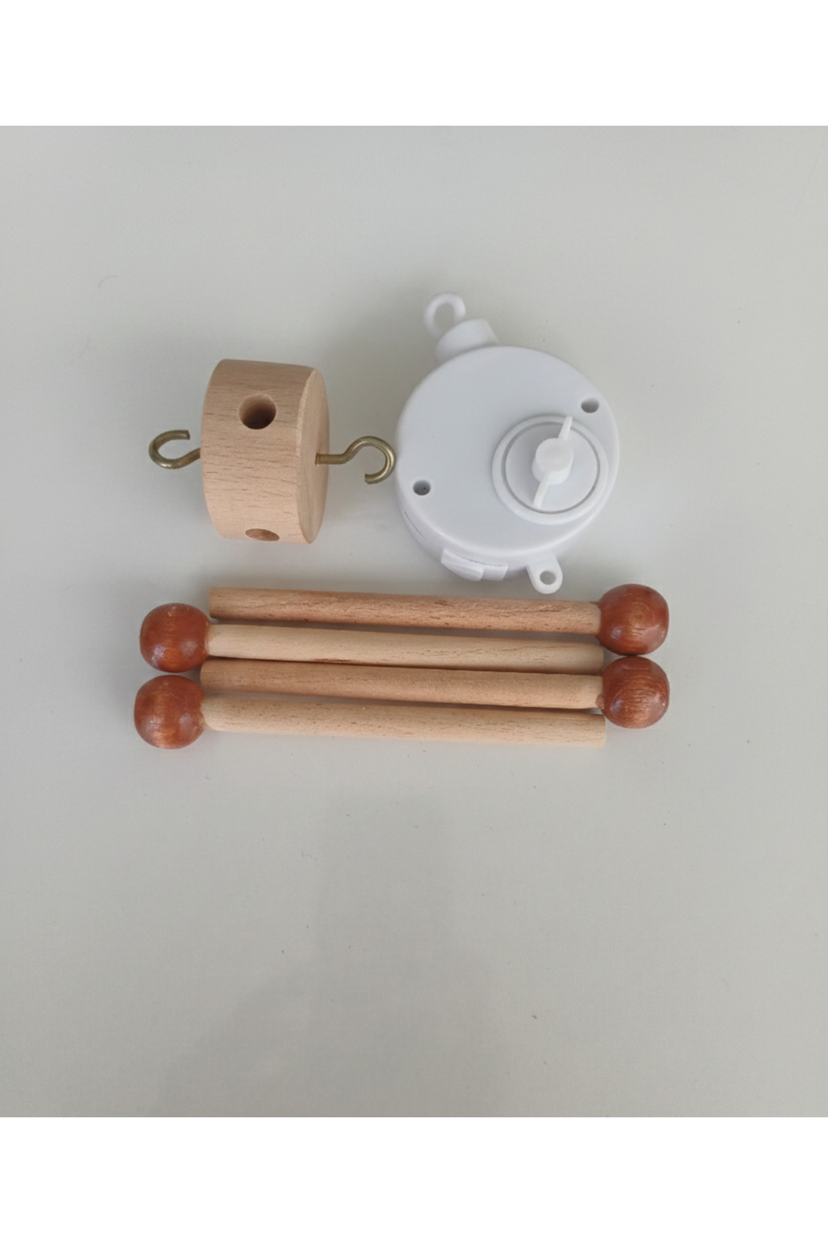 Safikar Ahşap 4 Kollu Dönence Askı Aparatı ve Müzik Kutusu 2'li Set fotoğrafı 2 (önizleme)