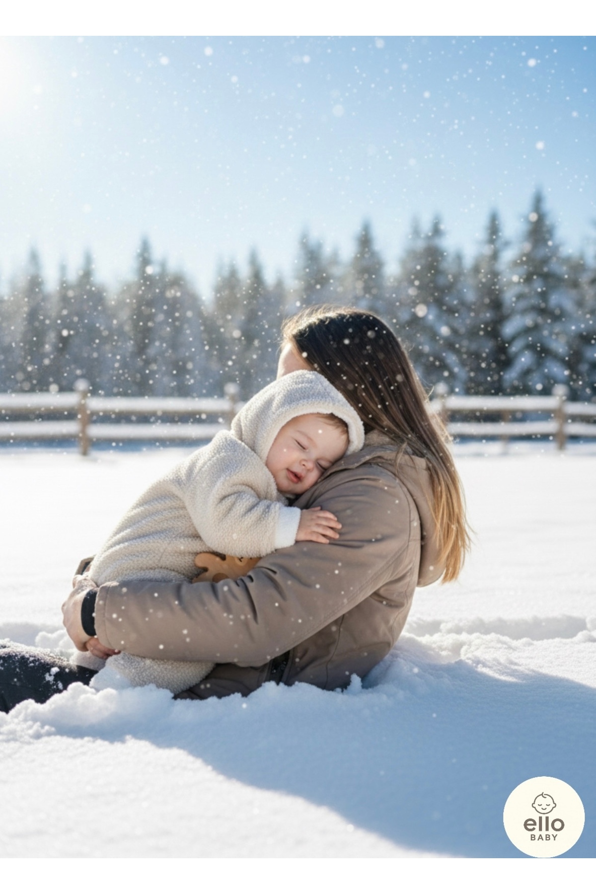 ELLO BABY Wellsoft Kışlık Peluş Kapüşonlu Bebek Tulumu fotoğrafı 4 (önizleme)