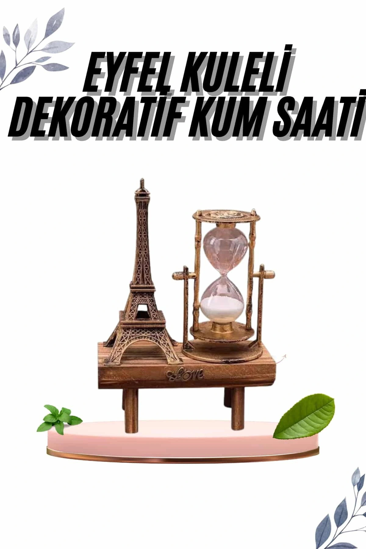 Litae LitaeTrend Paris Eyfel Kulesi Hediyelik Eyfel Retro Kum Saati Dekoratif Eşya