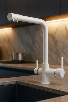 FUMA COLLECTİON LÜX 3 YOLLU ARITMA ÇIKIŞLI AÇ KAPA MUTFAK EVİYE BATARYASI 2 Y...