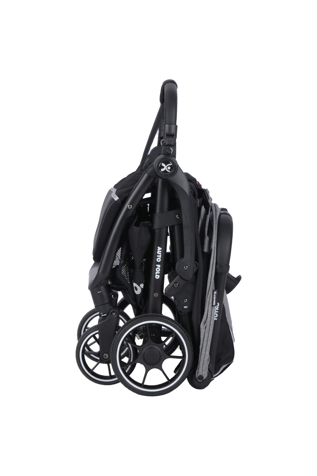 Yoyko Wow Kabin Boy Tek Elle Kolay Katlanır Pratik Bebek Arabası Autofold Gri Siyah fotoğrafı 3 (önizleme)