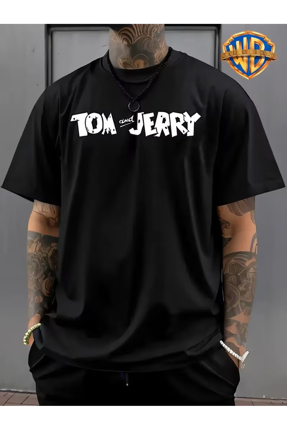 oneagılyazı Men'S & Women'S Vintage Tom & Jerry Graphic T-Shirt görsel 2