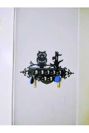 Baykush Dekoratif Metal Baykuş Çok Amaçlı Duvar Askısı / Anahtarlık - Antre, ...