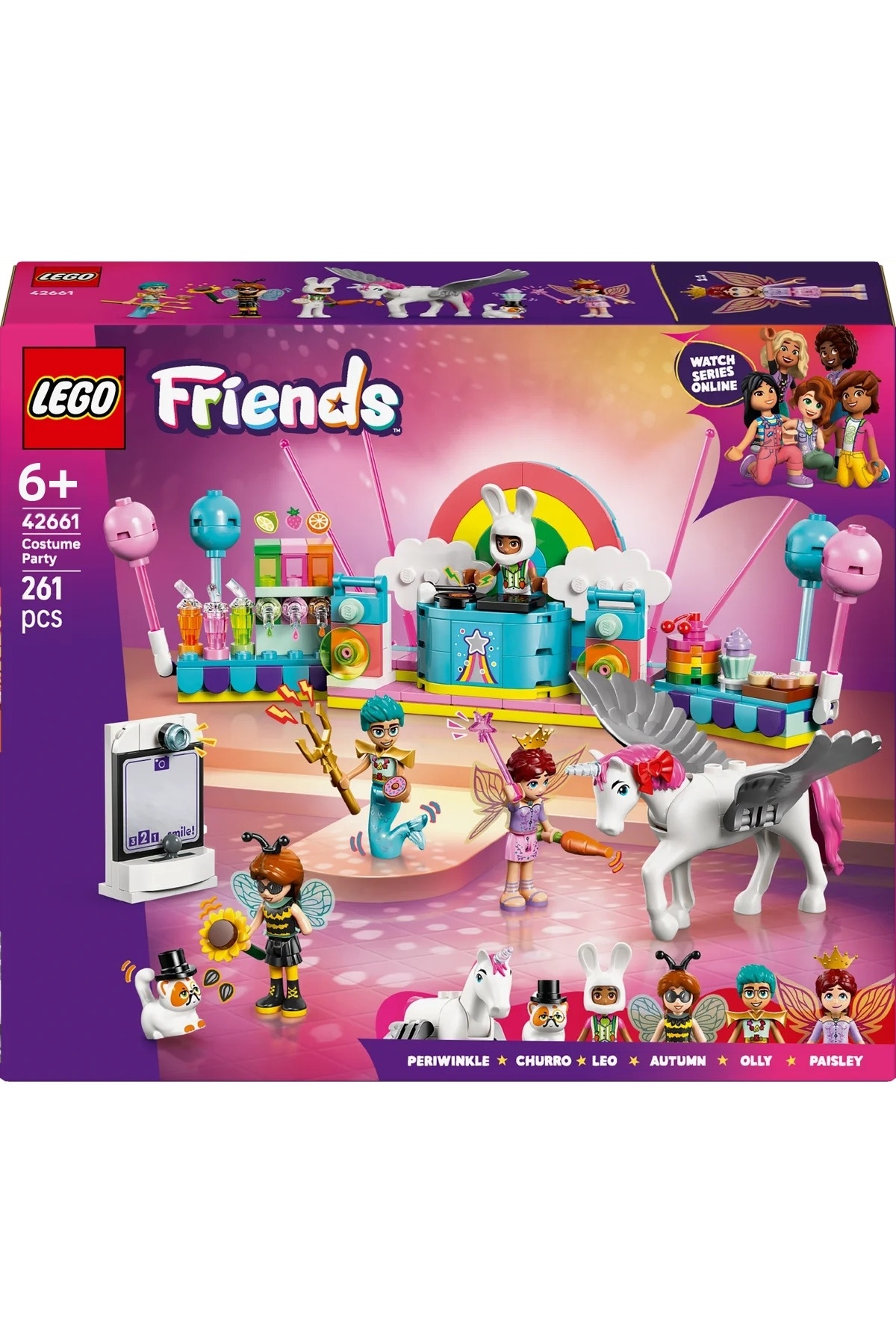 ® Friends مهمانی لباس اسب تکشاخ و پری ۴۲۶۶۱ – مجموعه ساخت اسباببازی خلاقانه ۶ سال به بالا (۲۶۱ قطعه)