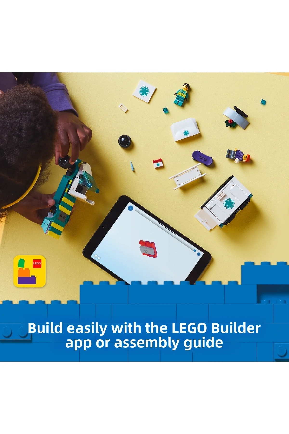 ® مجموعه ساختنی کامیون اسباببازی آمبولانس اضطراری شهری ۶۰۴۵۱