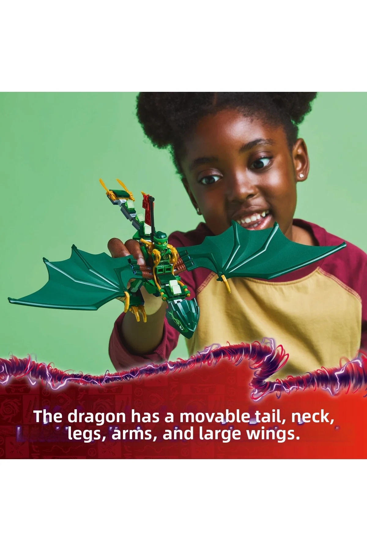 ® نینجاگو مجموعه ساختنی اژدهای سبز جنگل لوید ۷۱۸۲۹ برای کودکان ۶ سال به بالا (۱۲۸ قطعه)