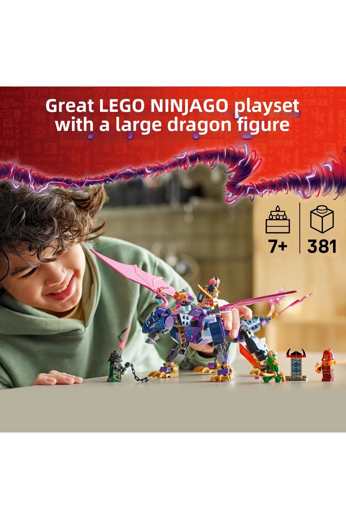 ® نینجاگو ® اژدهای استاد رونتو ۷۱۸۴۲ – مجموعه ساختنی اسباب‌بازی خلاقانه برای کودکان ۷+ (۳۸۱ قطعه)