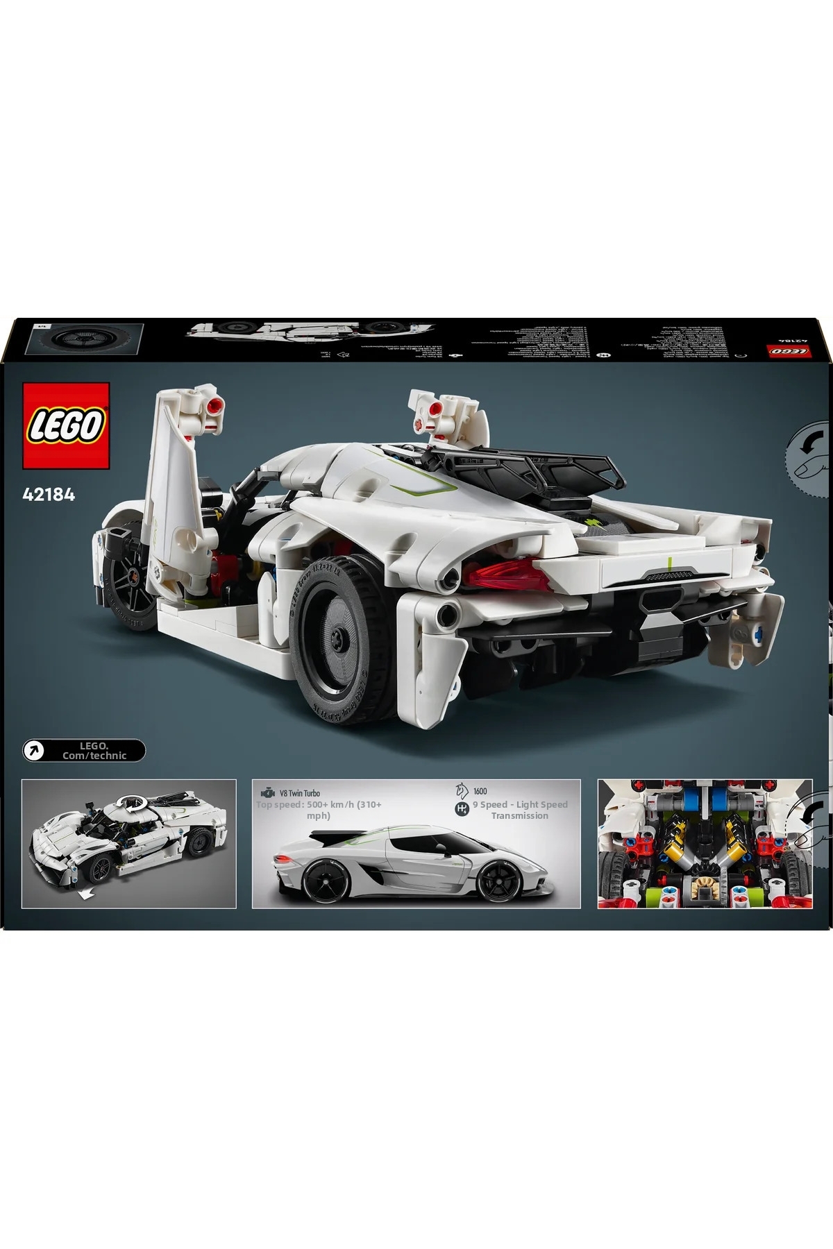 مجموعه ساختنی ماشین ابرخاکستری تکنیک کوئنیگسگ Jesko Absolut – ۱۰ سال به بالا، ۴۲۱۸۴ (۸۰۱ قطعه)