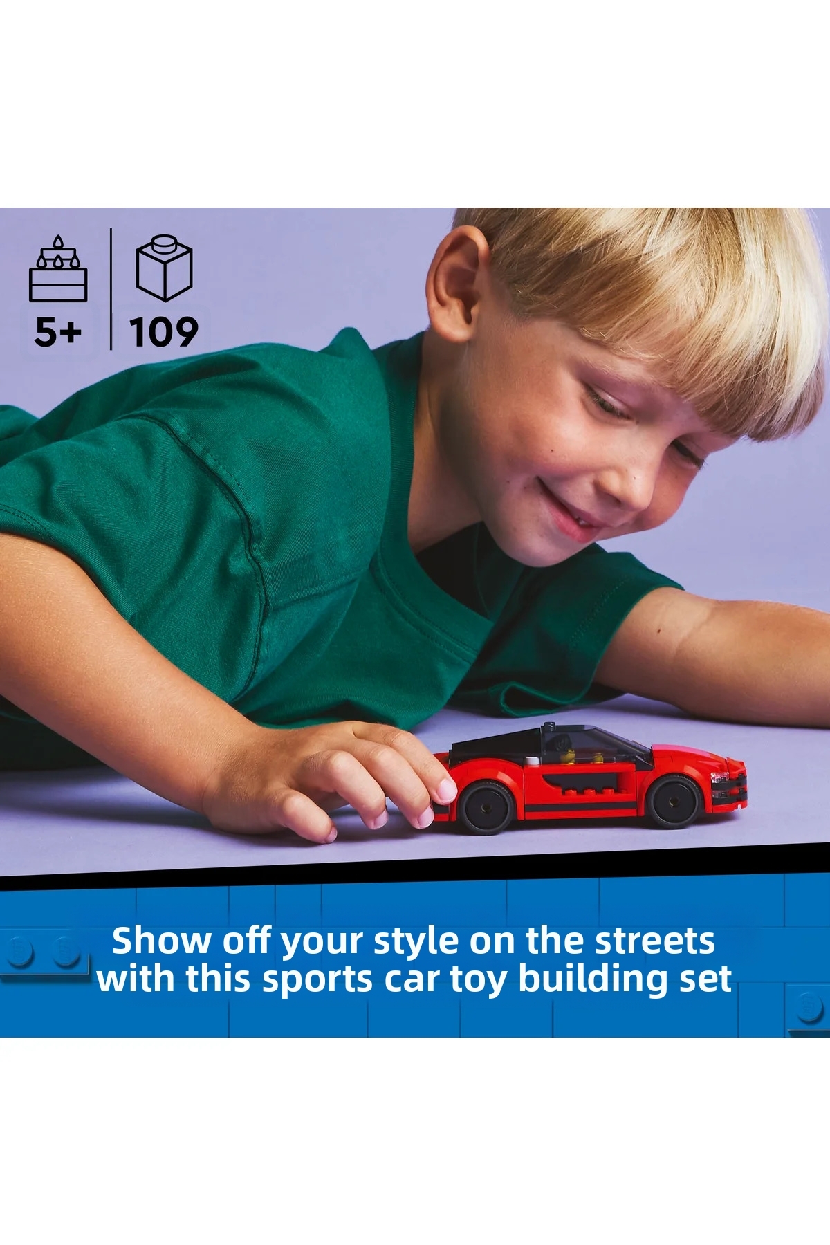 ® ماشین اسپرت قرمز شهری 60448 – مجموعه ساختنی اسباب‌بازی خلاقانه ۵+ (۱۰۹ قطعه)