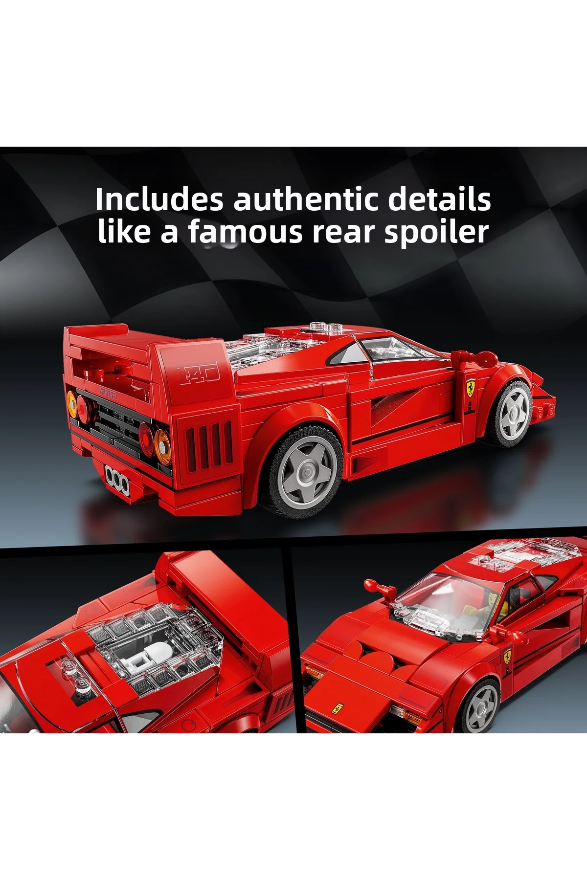 مجموعه ساختنی اسپیید چمپیونز فراری F40 سوپرکار ۷۶۹۳۴ برای کودکان ۹ سال به بالا (۳۱۸ قطعه)