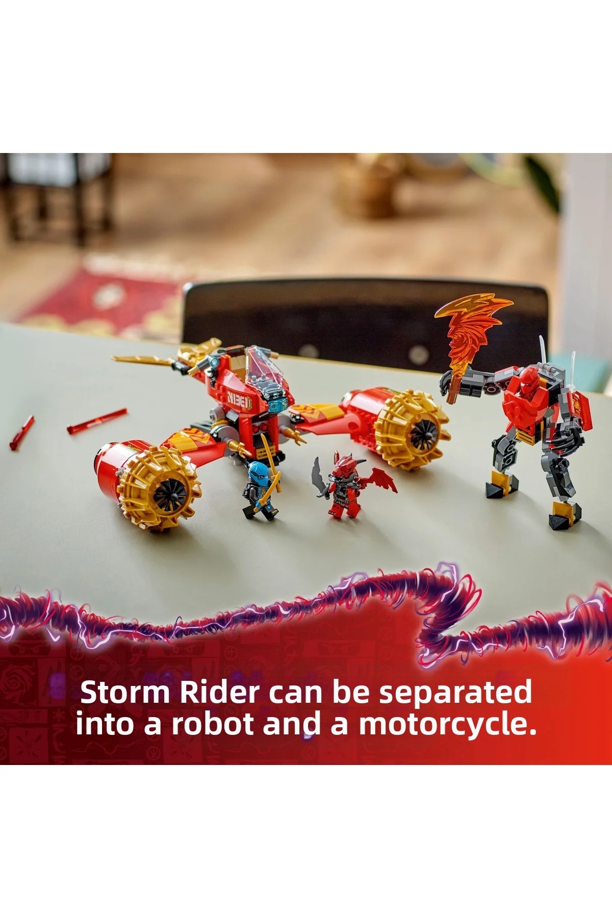 ® نینجاگو® کای، اسباببازی نینجا ترکیبی موتورسوار طوفانی مک ۷۱۸۳۰