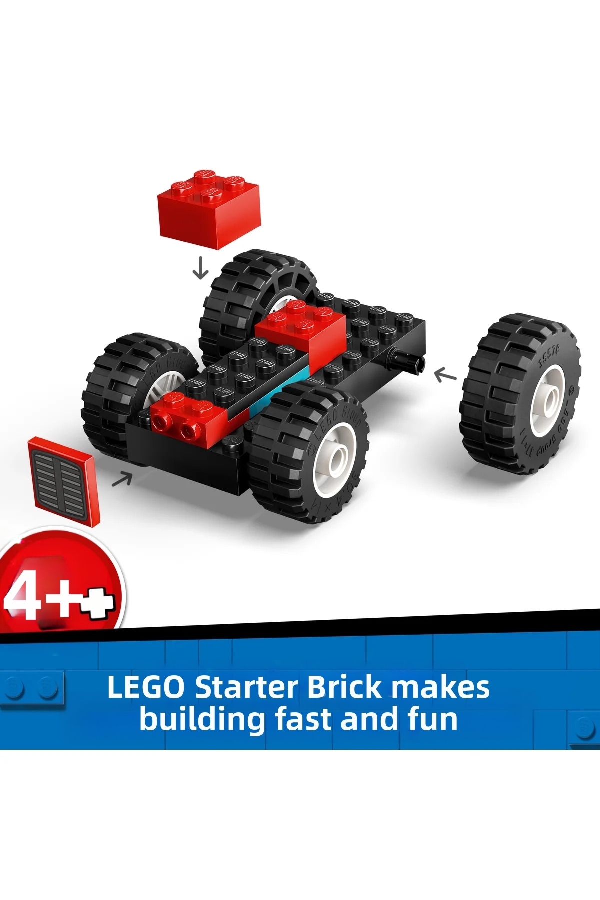 ماکت ساختنی تراکتور با تریلر و گوسفند City Red Farm® مدل 60461 برای کودکان بالای ۴ سال (۱۱۶ قطعه)