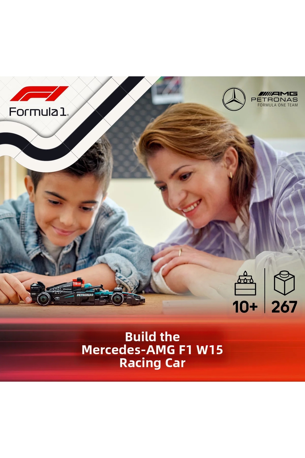 اسپید چمپیونز ® مرسدس-آمجیئیسی اف۱ W15 خودروی مسابقهای ۷۷۲۴۴ – مجموعه ساختنی اسباببازی ۱۰+ (۲۶۷P)