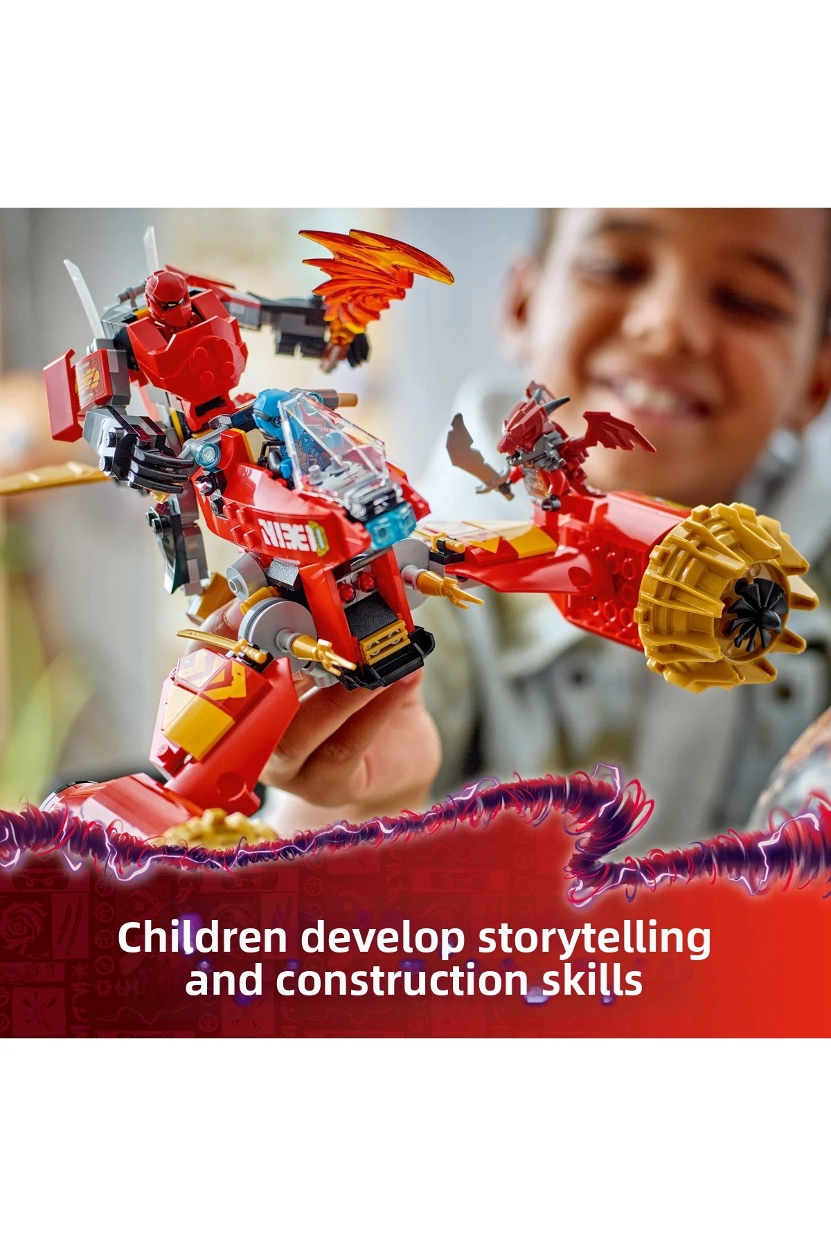 ® نینجاگو® کای، اسباببازی نینجا ترکیبی موتورسوار طوفانی مک ۷۱۸۳۰