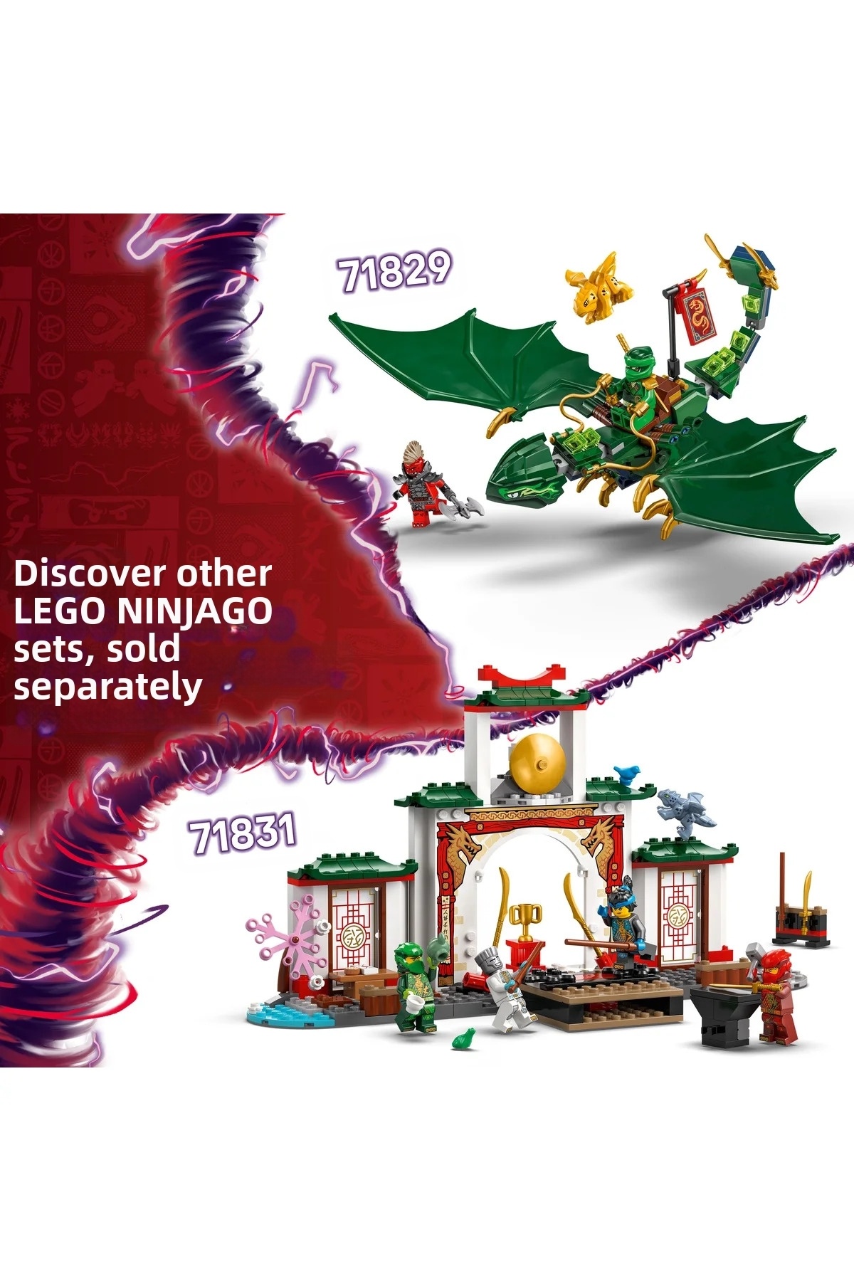 ® نینجاگو مجموعه ساختنی اژدهای سبز جنگل لوید ۷۱۸۲۹ برای کودکان ۶ سال به بالا (۱۲۸ قطعه)