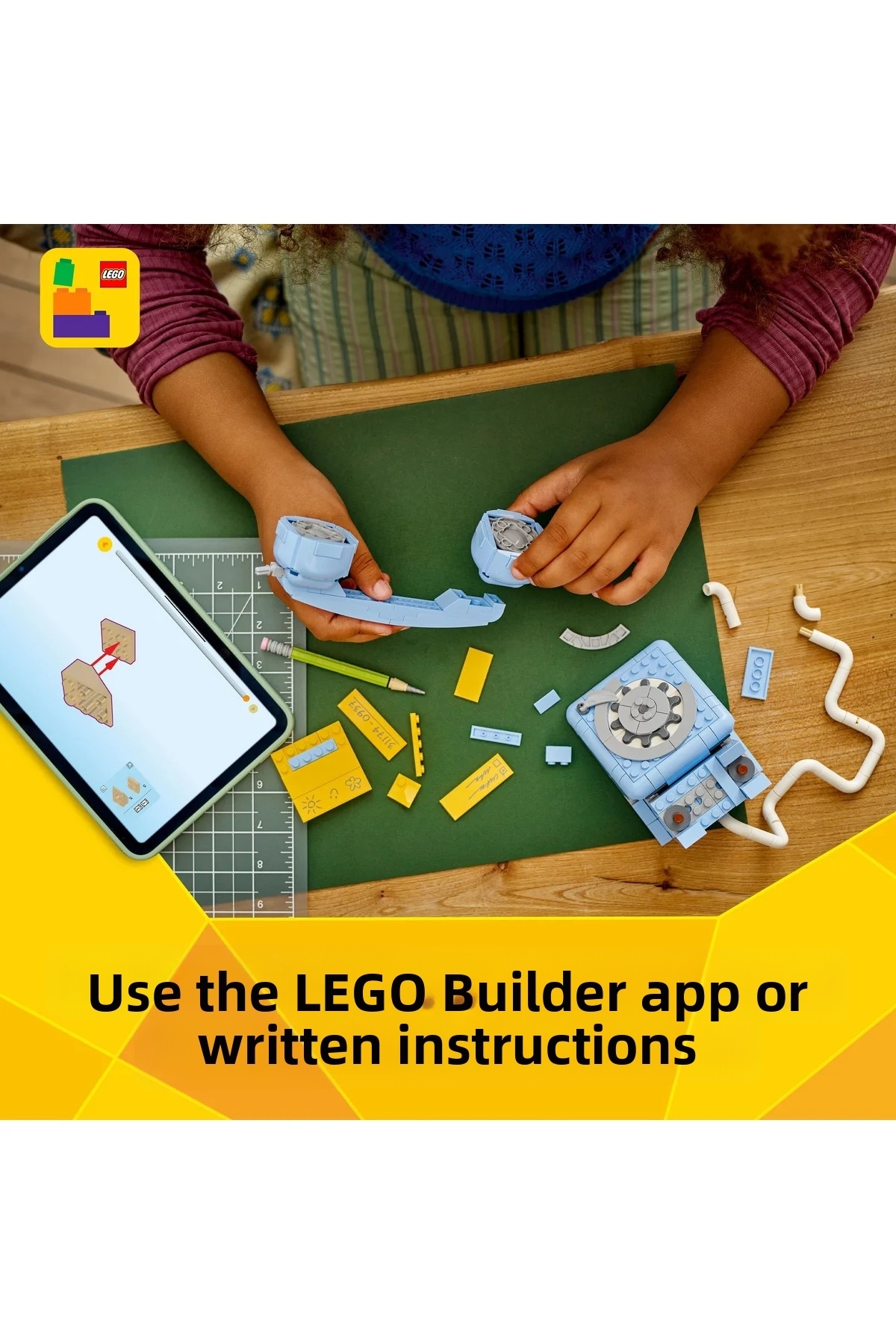 کریِیتور تلفن رترو ۳ کاره ۳۱۱۷۴ – ساخت‌وساز نوستالژیک (۸ سال به بالا)