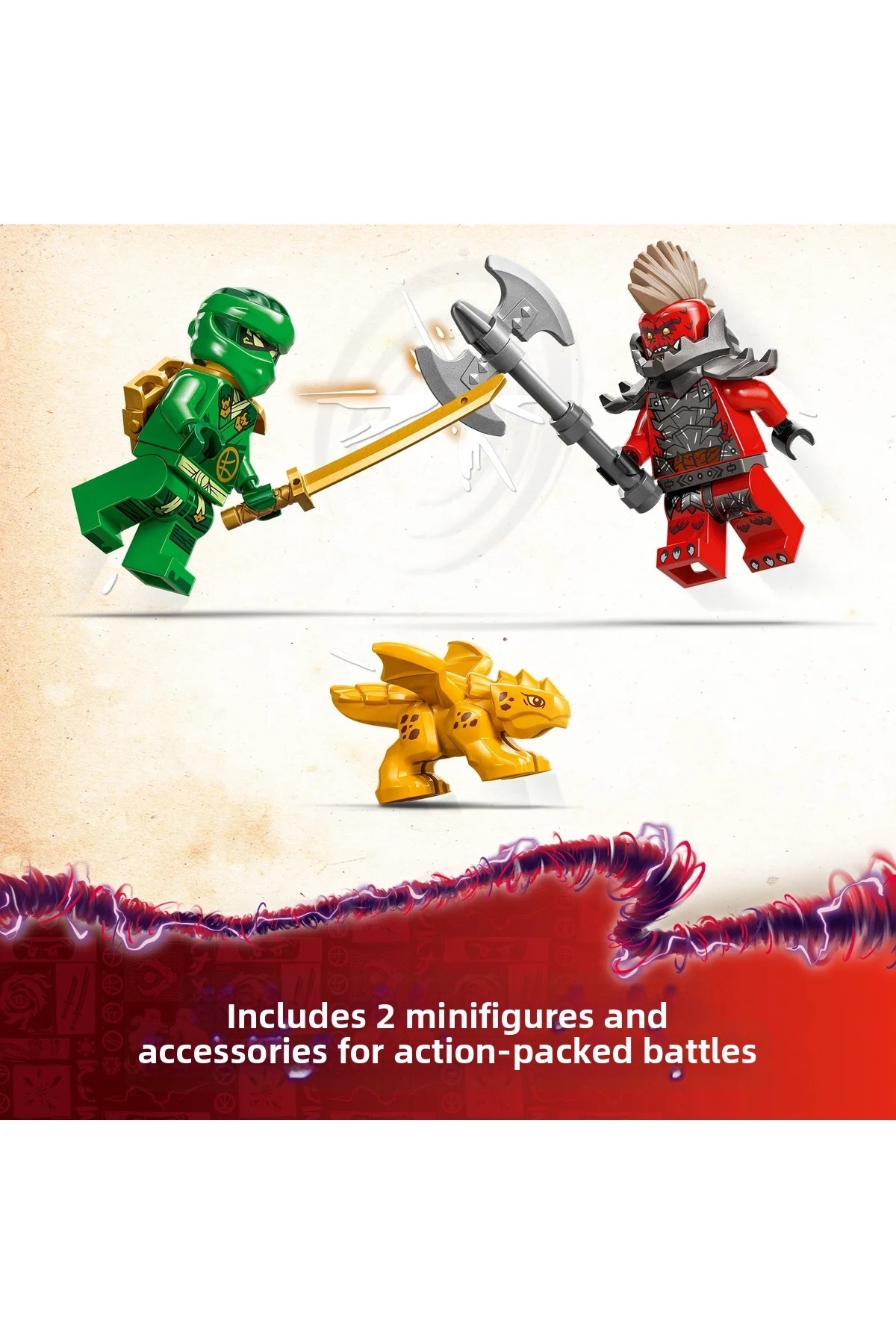 ® نینجاگو مجموعه ساختنی اژدهای سبز جنگل لوید ۷۱۸۲۹ برای کودکان ۶ سال به بالا (۱۲۸ قطعه)