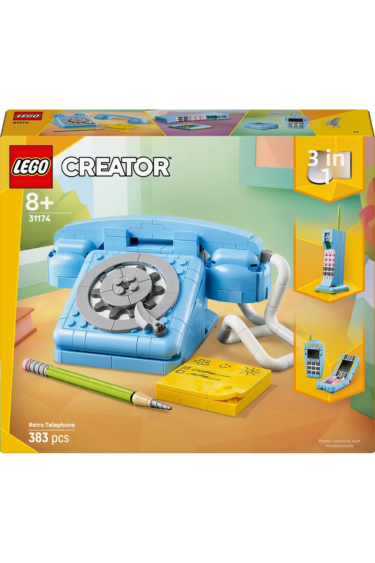 کریِیتور تلفن رترو ۳ کاره ۳۱۱۷۴ – ساخت‌وساز نوستالژیک (۸ سال به بالا)