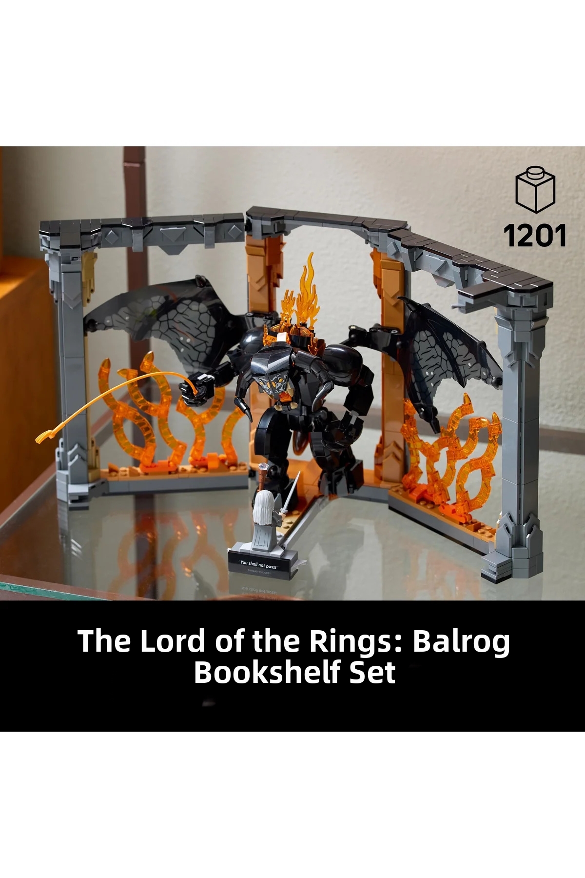 ® آیکانز لرد آو د رینگز: بالروگ ™ دکور قفسه کتاب 10367-کیت ساخت مدل برای بزرگسالان (1201P)