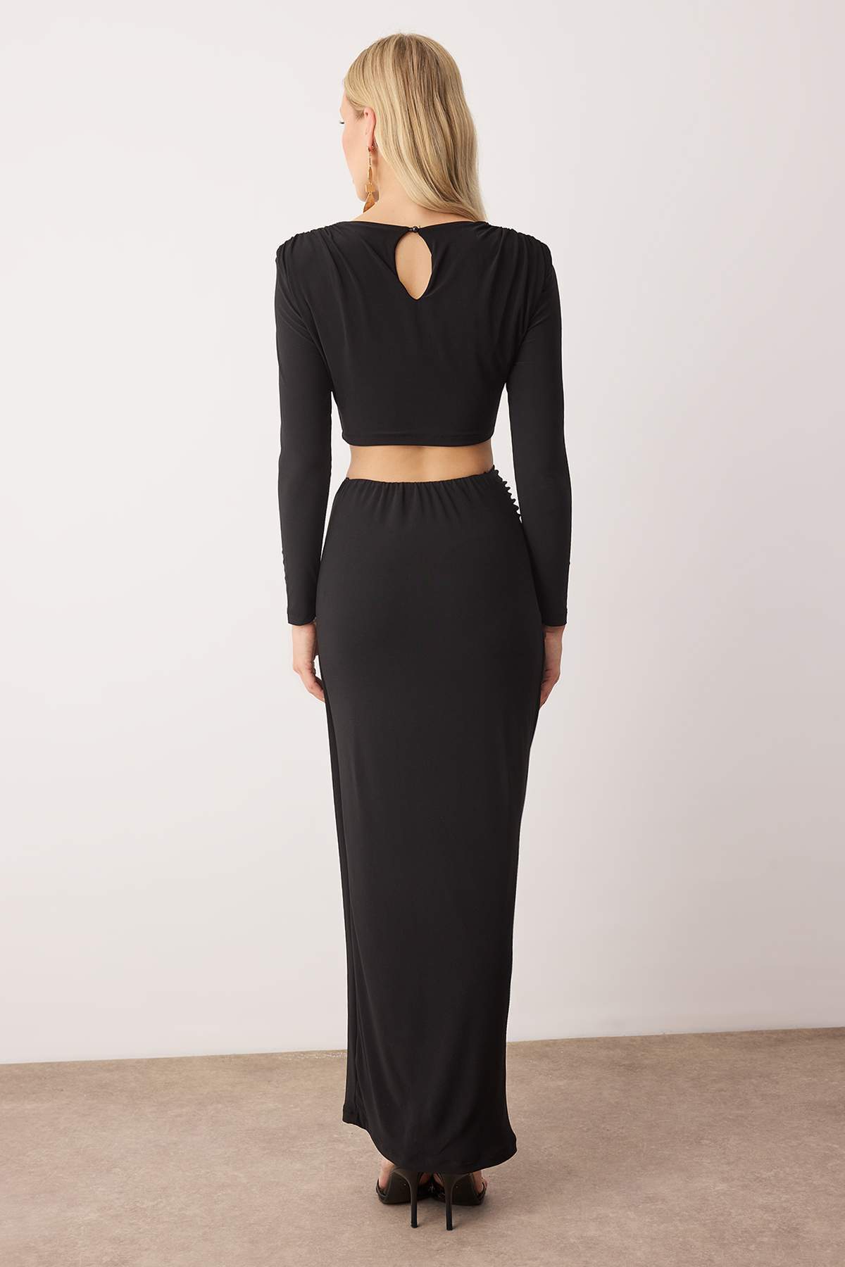 Trendyolmilla  Siyah Aksesuar Detaylı Party Alt - Üst Takım TPRAW26AU00003 Alt-Üst Takım TPRAW26AU00003 - Görsel 4