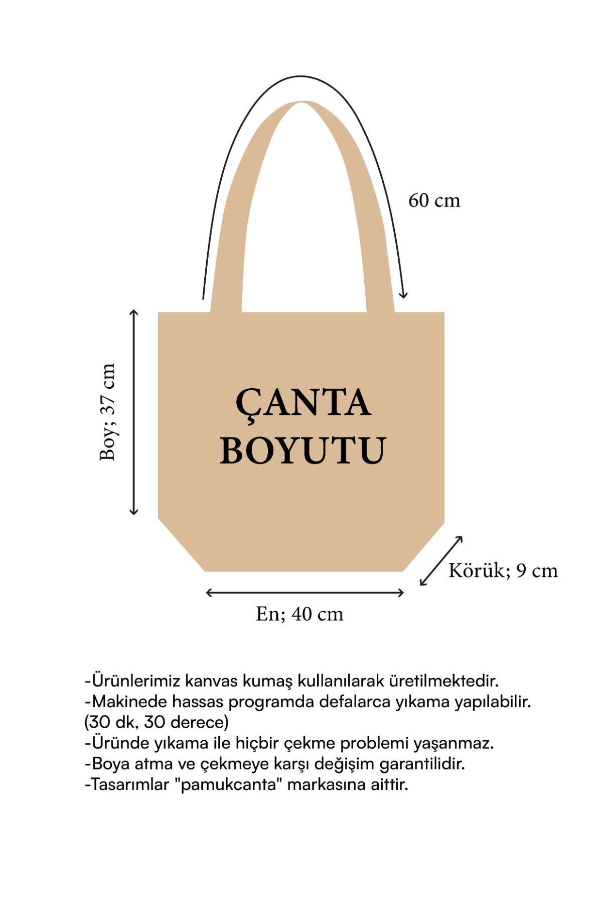 pamukcanta  William Morris Kanvas Bez Çanta Yıkanabilir Metal Çıtçıtlı Cepli - Görsel 2