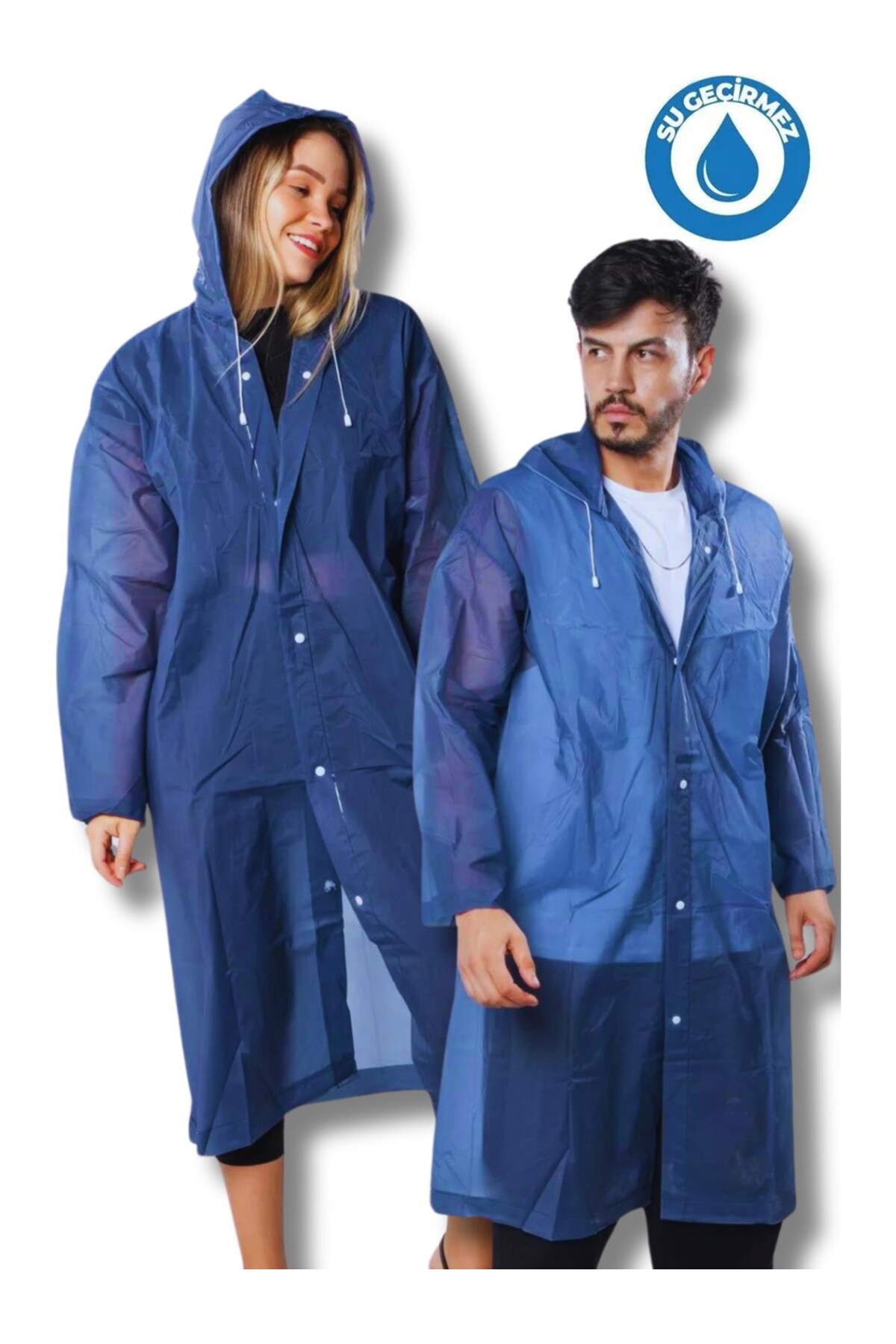Bosile Unisex Eva Kumaş Su Rüzgar Geçirmez Yağmurluk