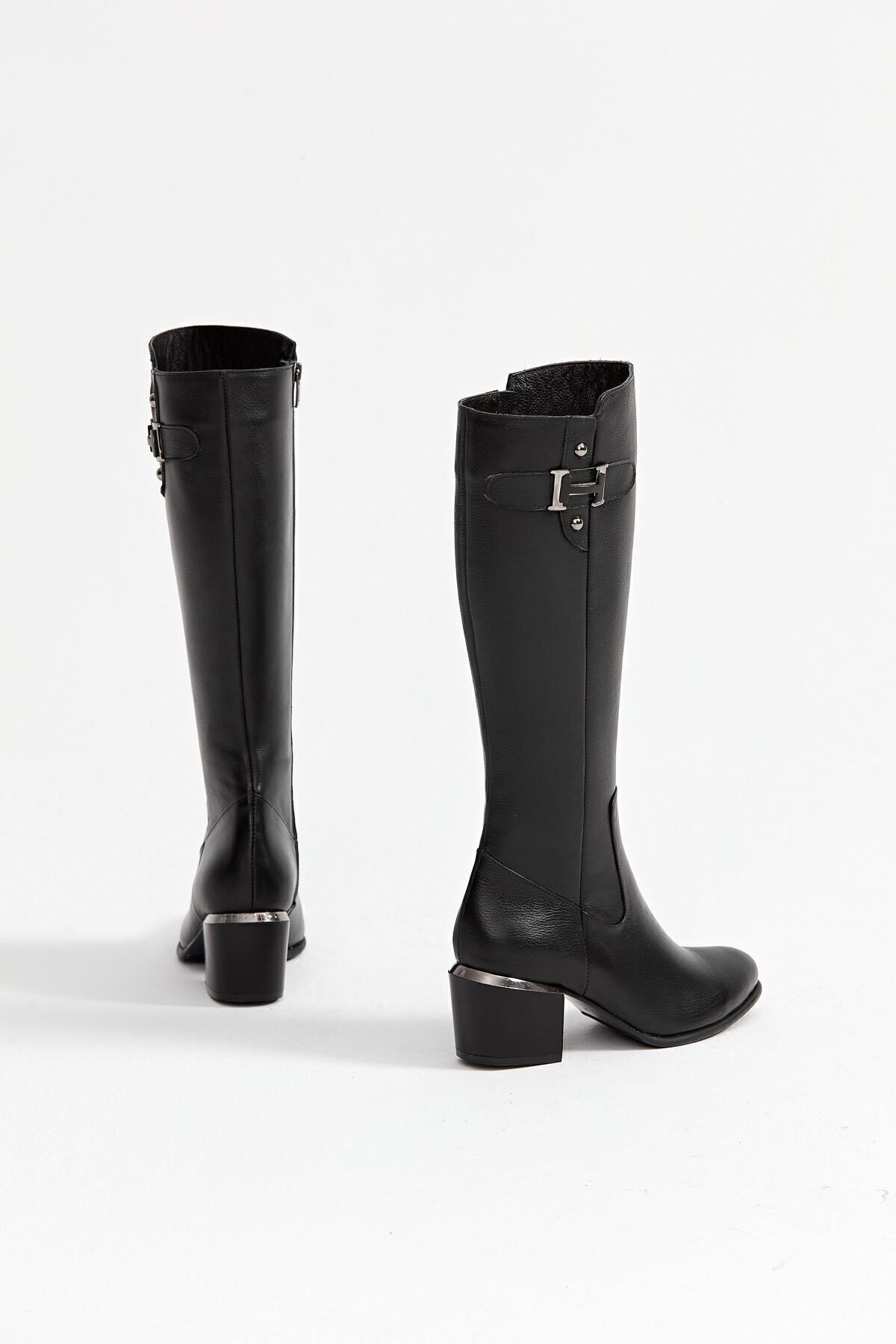 OBEN AYAKKABI  %100 Hakiki Deri Siyah Çizme - Görsel 5