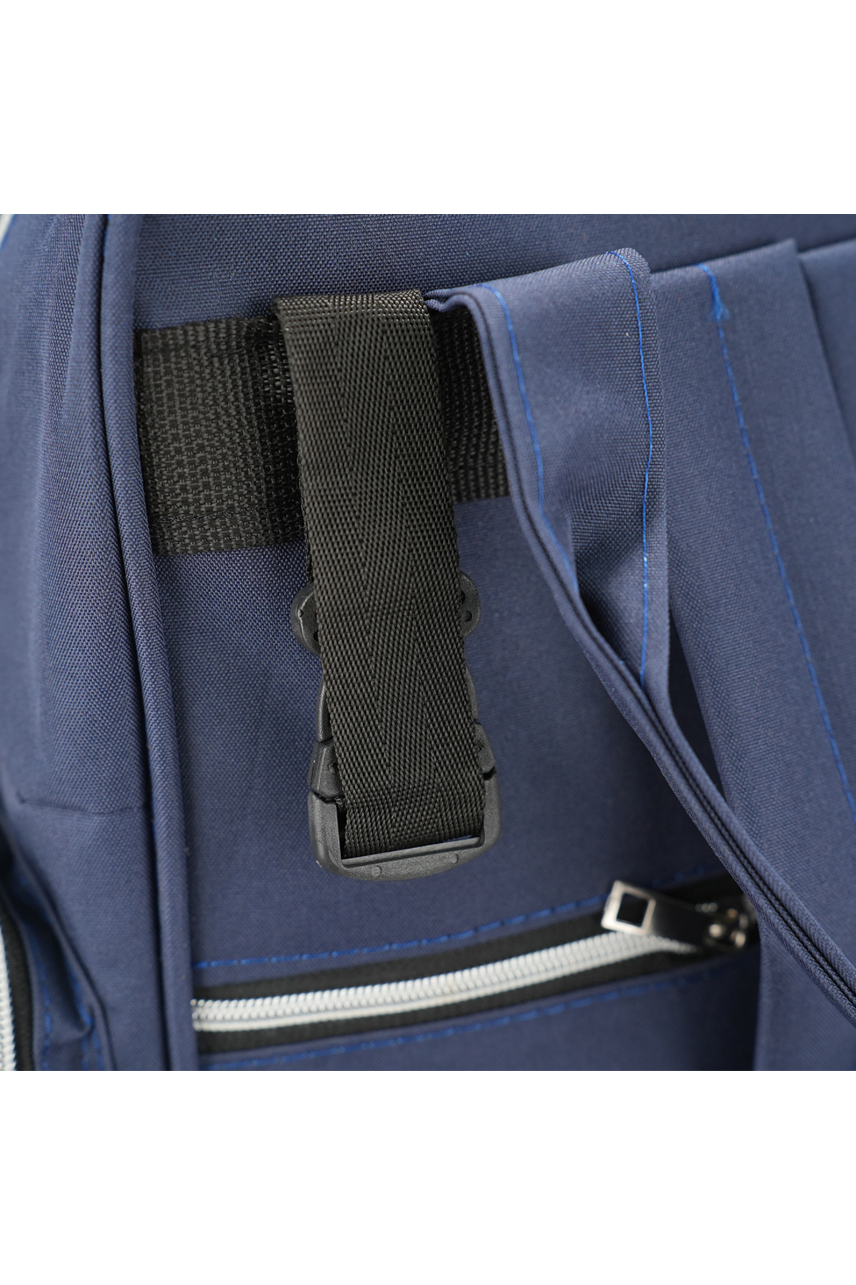 Bagimoo Cepli Anne Bebek Bakım Sırt Çantası Biberon Termoslu Sıvı Geçirmez Bebek Çantası Lacivert fotoğrafı 5 (önizleme)