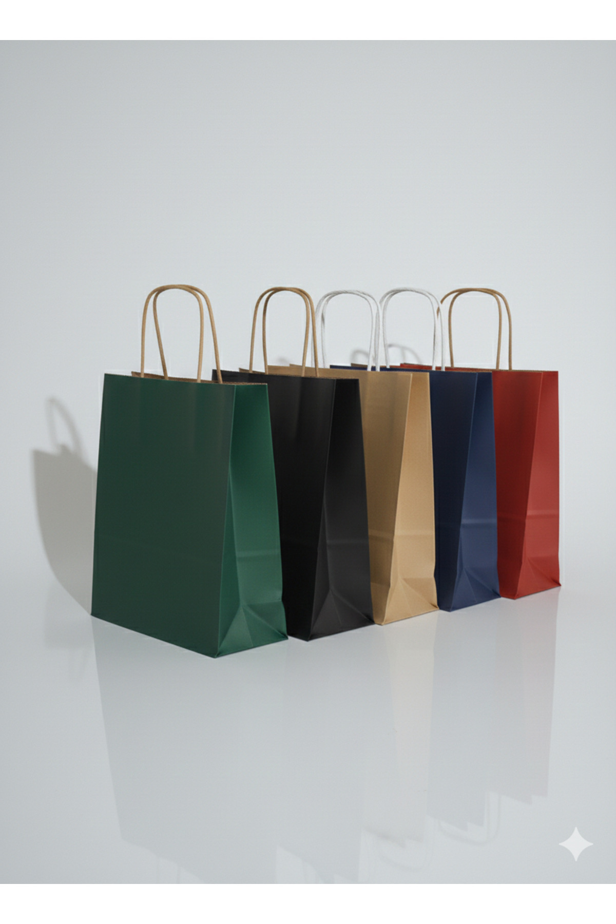 Ta-Fu Global 18x8x24 Renkli-desenli Karton Çanta 25 Li Karışık Renk