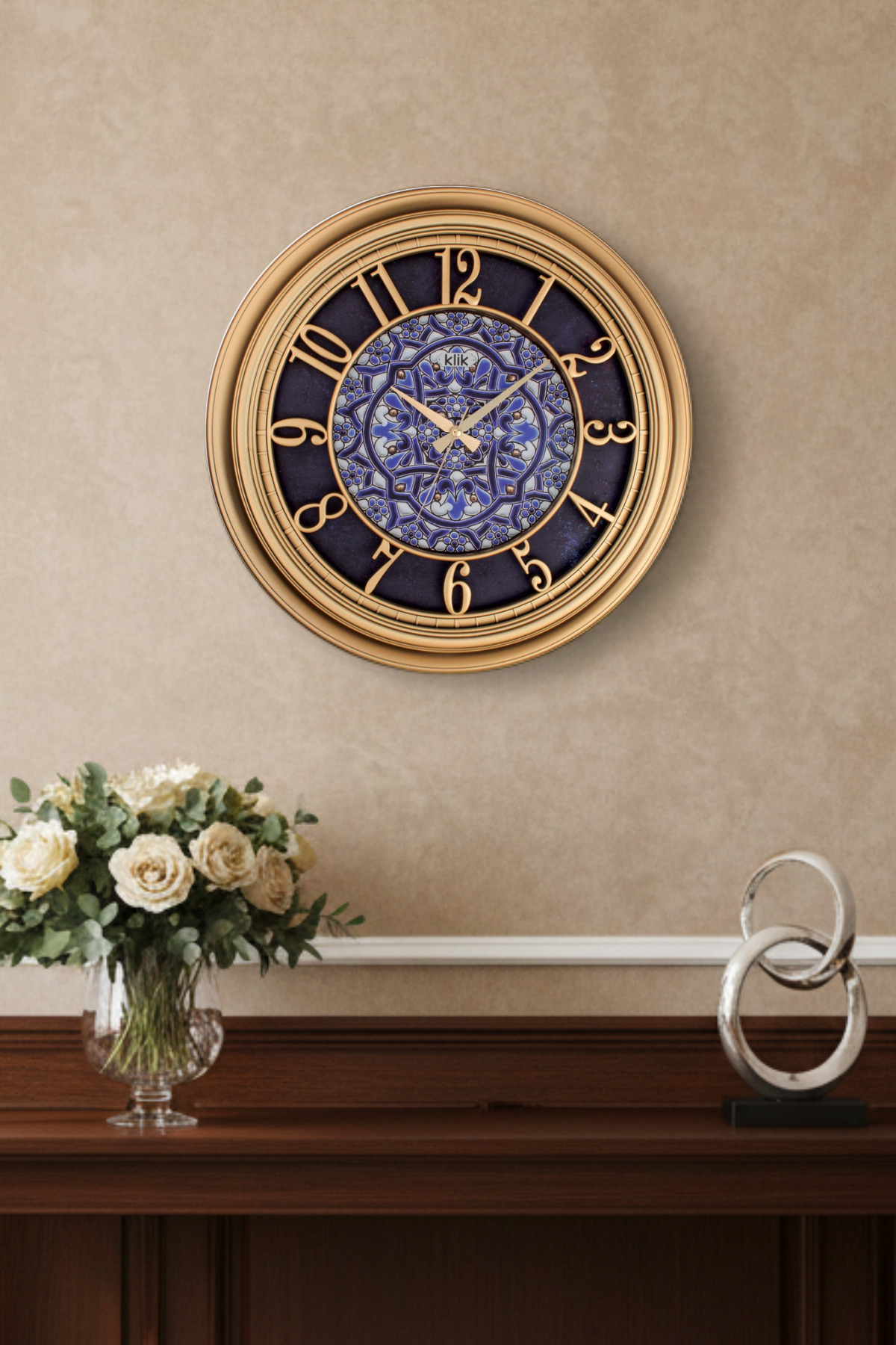 BABYLON MOSAIC WALL CLOCK 46X46X5 CM