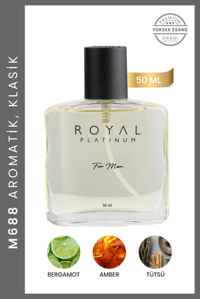 Royal Platinum M688 Erkek Parfüm Bergamot Ambroxan Ferah Temiz
