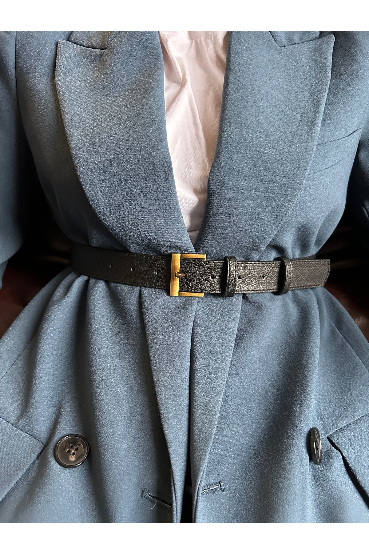 Lyric Square Patterned Women Antique Antique Buckle Belt Jacket Belt Dress Belt Pants Belt