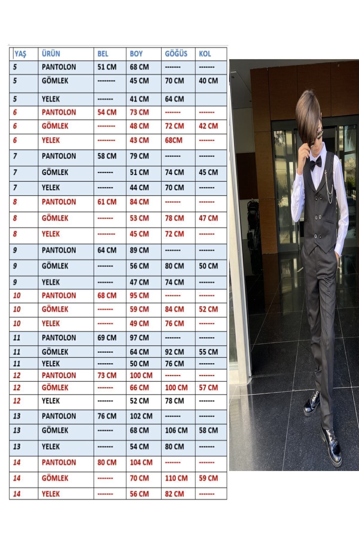 WENA KİDS Erkek Çocuk Smokin Yelekli Takım Elbise Gömlekli Papyonlu Set Lacivert fotoğrafı 2 (önizleme)