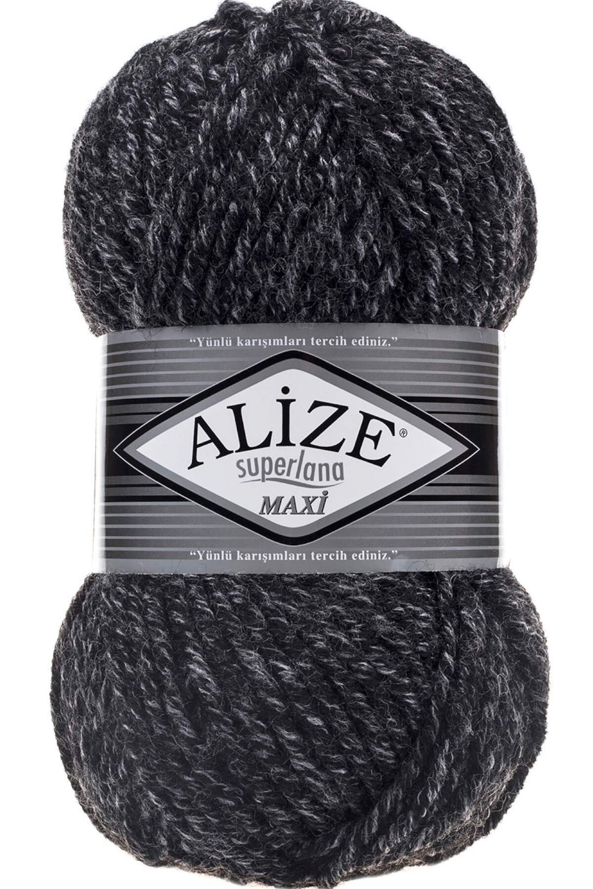 Superlana Maxi Thick Hand Knitting Yarn 800 Jaspe Anthracite