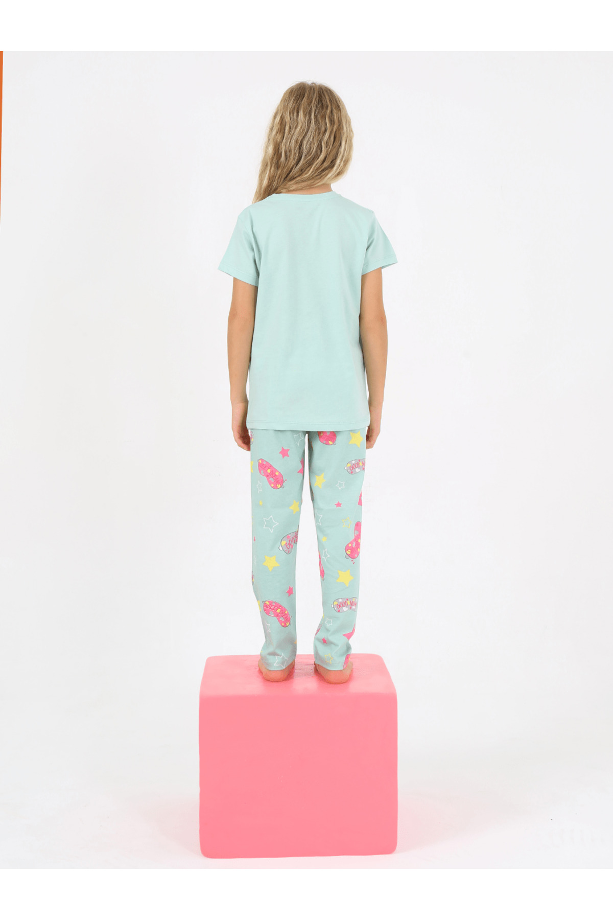 vitmo Kız Çocuk Kısa Kollu %100 Pamuklu Fun Cute Pijama Takımı fotoğrafı 4 (önizleme)