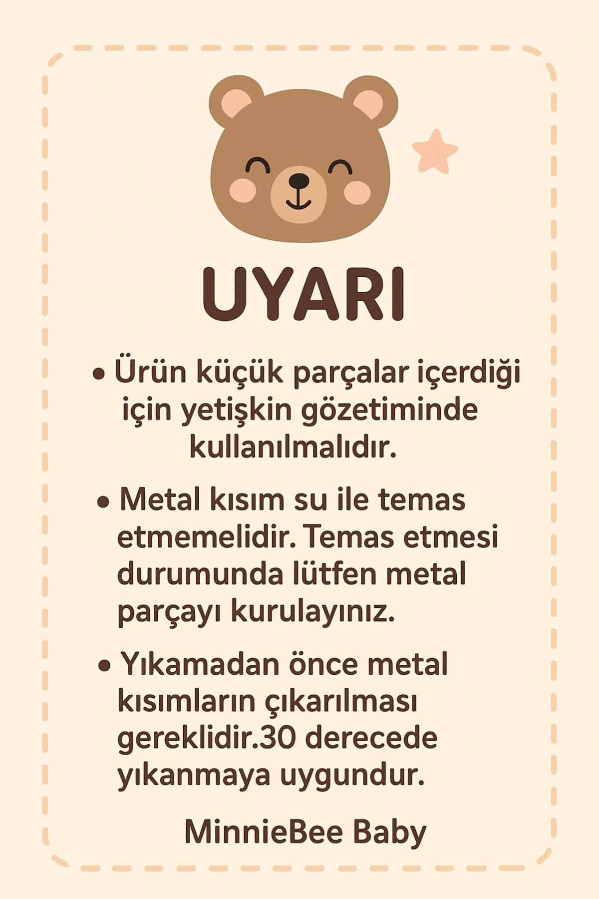 MinnieBee Krem İsimli Bebek Emzik Askısı fotoğrafı 5 (önizleme)