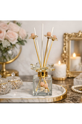 Nunevva Küpeli Kristal Taşlı Dekoratif Çubuklu Oda Kokusu Şişesi – Kristal Ta...