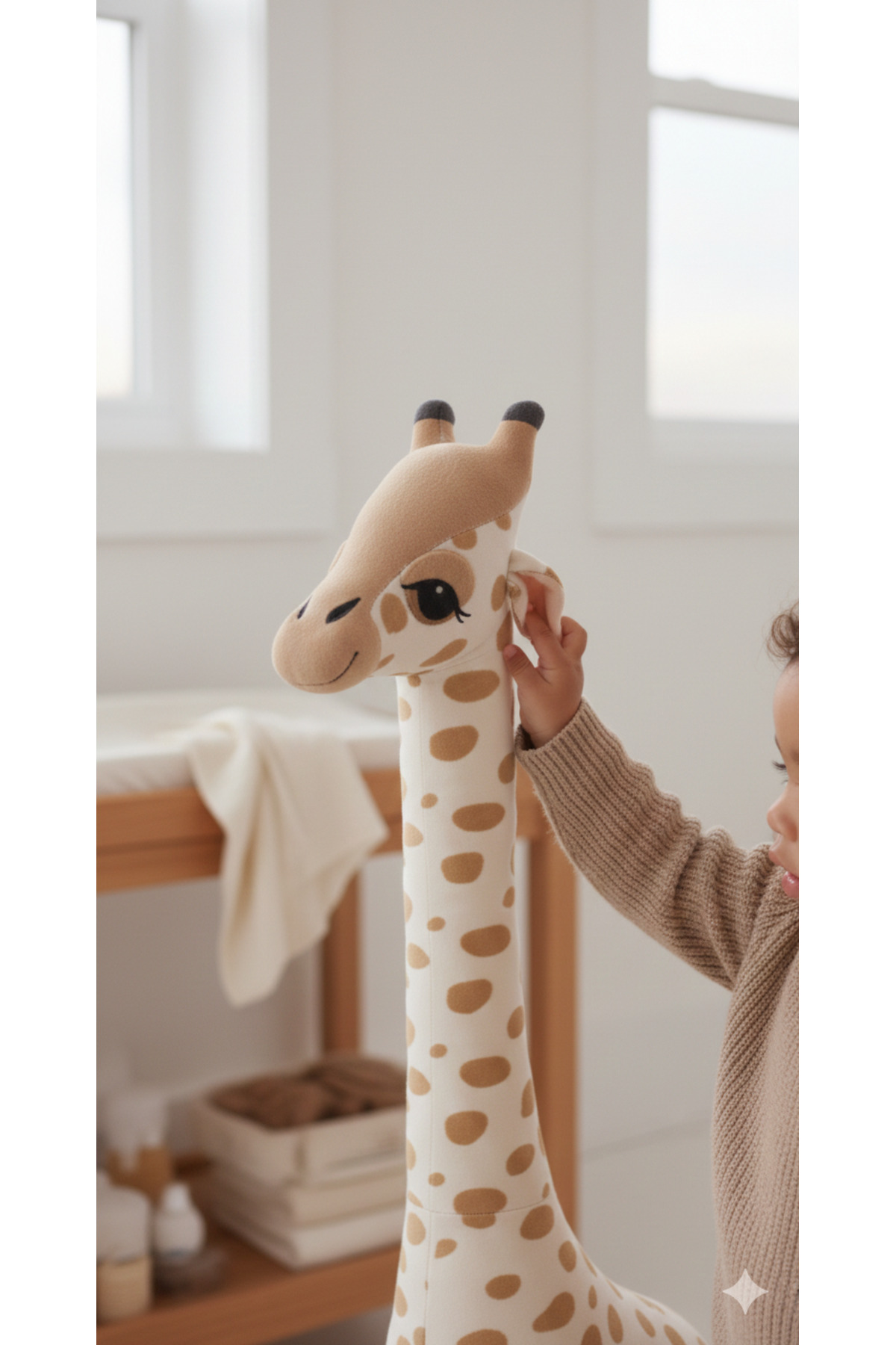 Genel Markalar Oyun Arkadaşım Peluş Zürafa 100 cm Eğitici Oyuncaklar Uyku Arkadaşı Zürafa fotoğrafı 5 (önizleme)