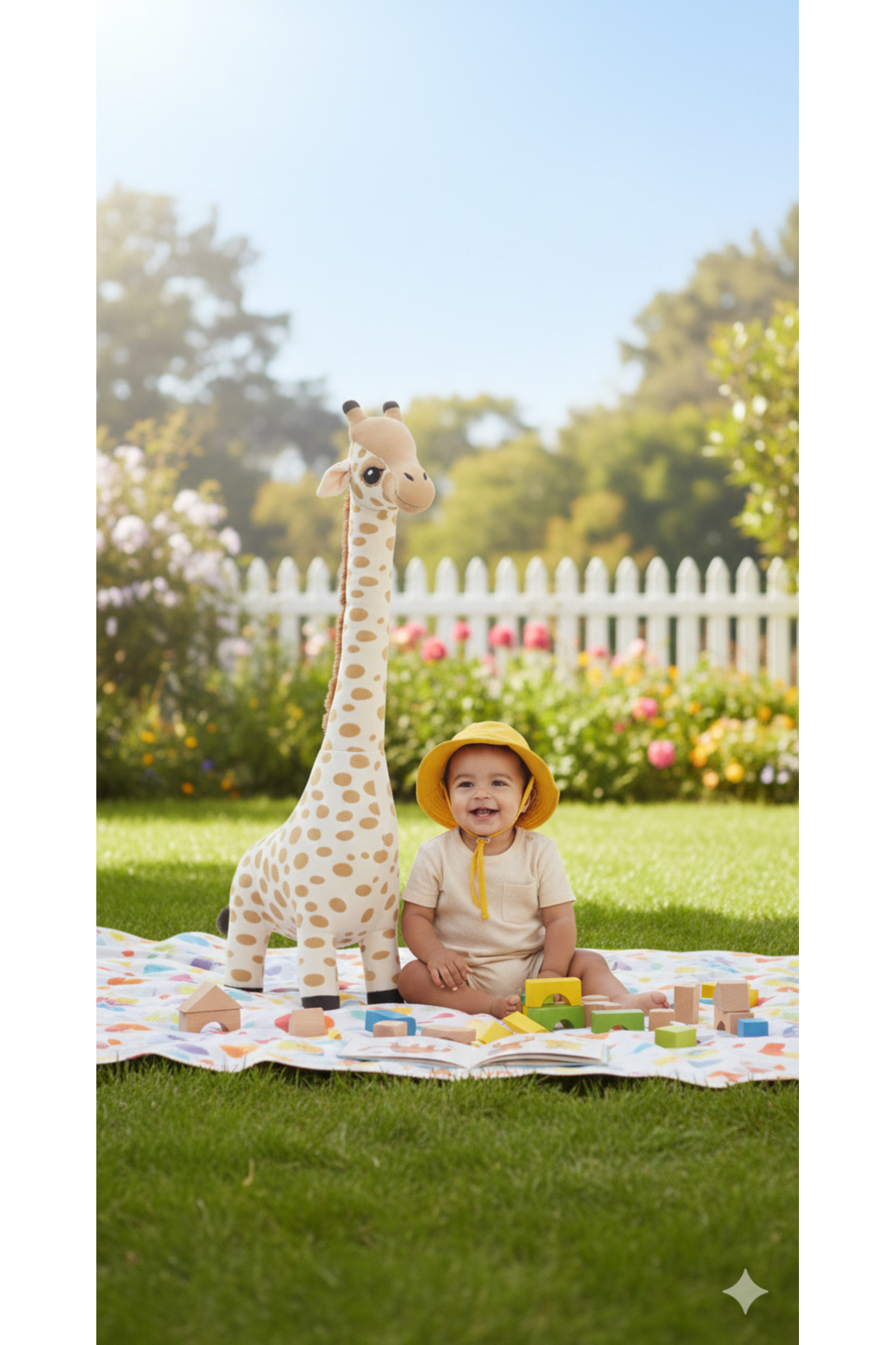 Genel Markalar Oyun Arkadaşım Peluş Zürafa 100 cm Eğitici Oyuncaklar Uyku Arkadaşı Zürafa fotoğrafı 2 (önizleme)