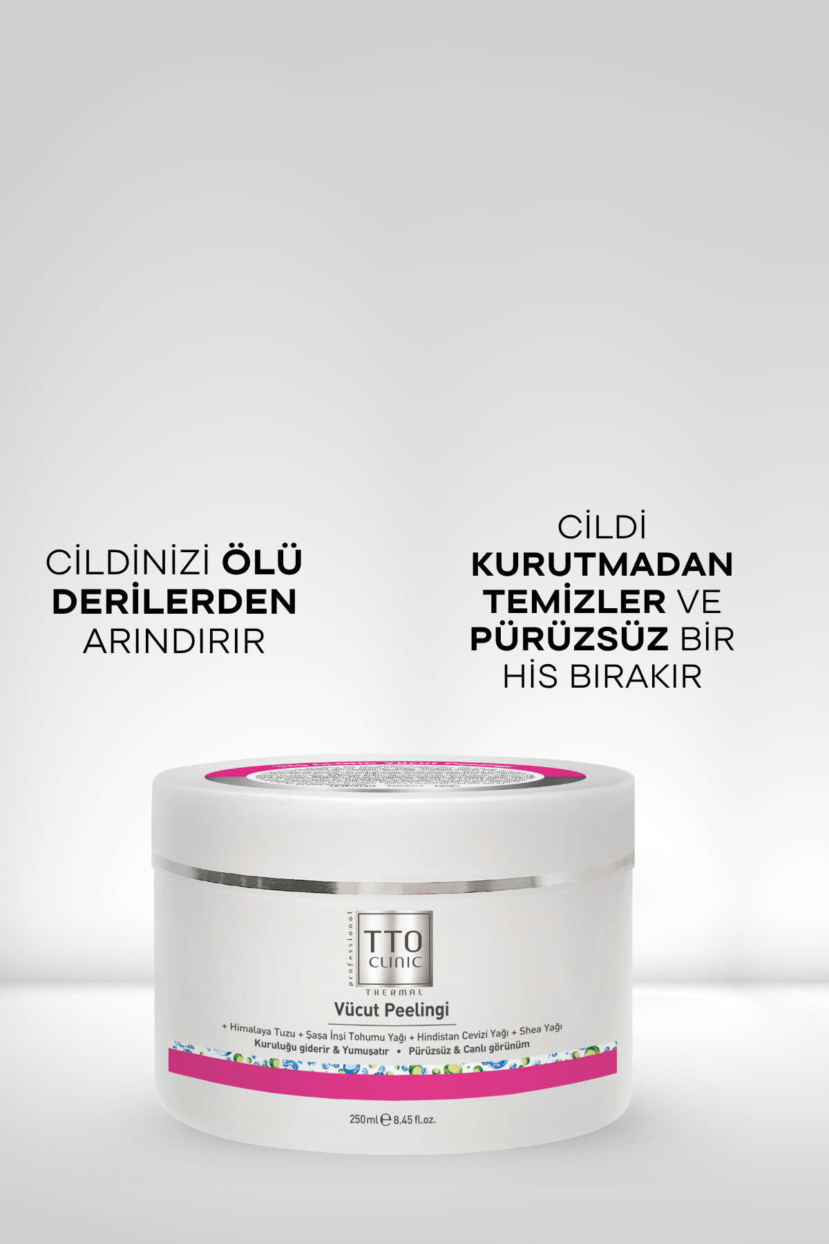 Vücut Peelingi Arındırıcı ve Pürüzsüzleştirici 250 ml Clinic Cilt Bakımı — 8684576000095 — تصویر 4 از 6