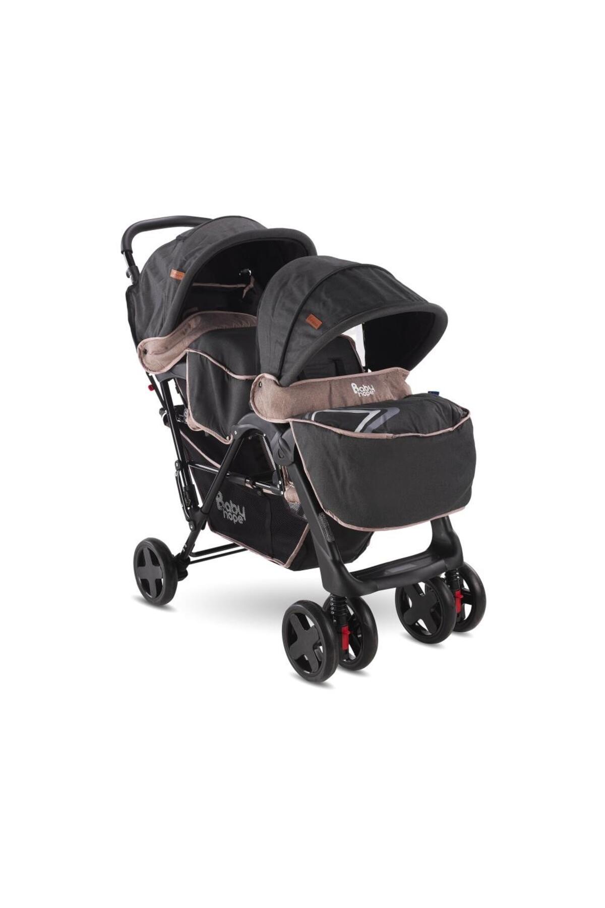 Babyhope P - 738 Arka Arkaya İkiz bebek arabası fotoğrafı 3 (önizleme)
